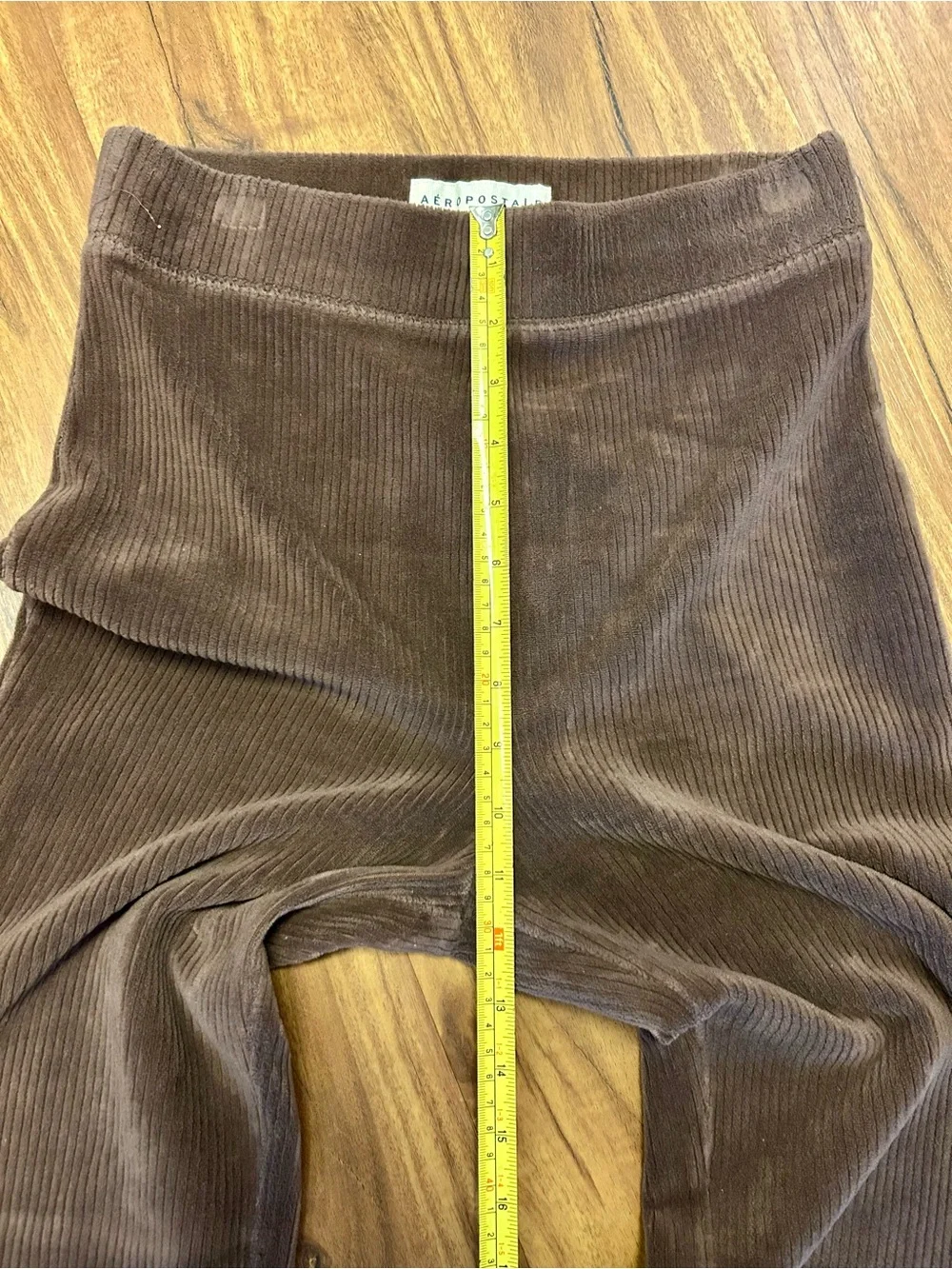 Aeropostale Brown Ribbed Velour S Fall Harvest Hemmed Leg Pull Ons